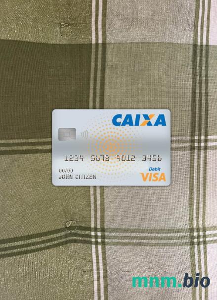 Brazil Caixa bank visa obciążyć card wygląd fotograficzny skan PSD + zdjęcie